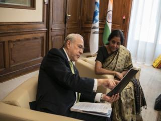 SG meets Nirmala Sitharaman, current Indian Minister of State of Commerce and Instustry